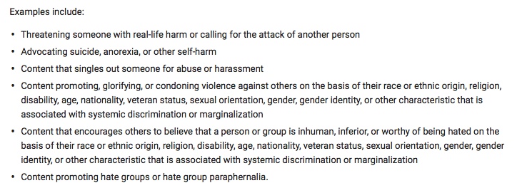 google violations