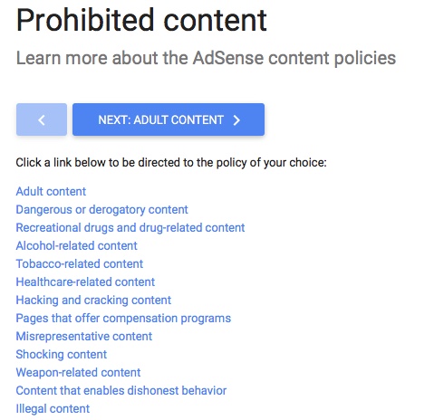 google adsense violations