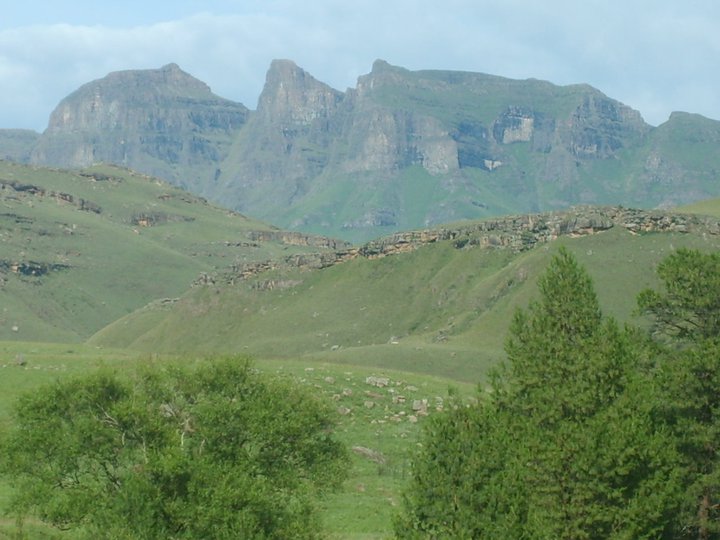 Uitsig oor berg
